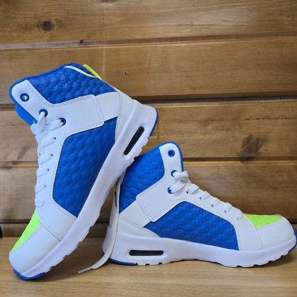 Zumba Air Boss High Top Sneakers Blue Colorblock Logo Embossed Women's Size 6.5 - Picture 4 of 12